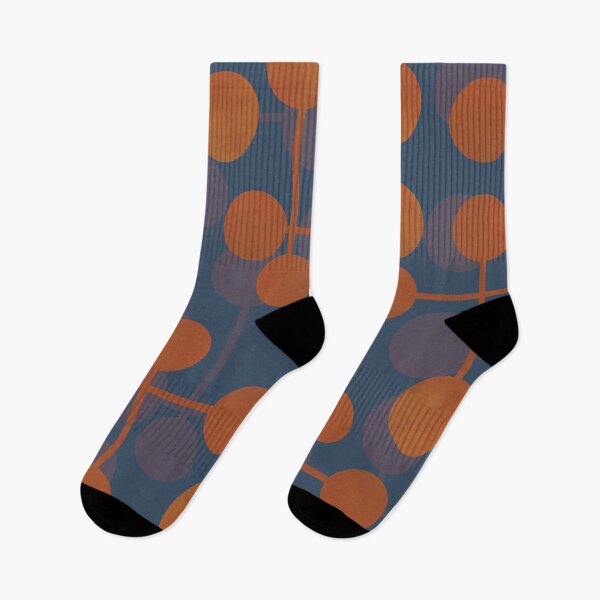 Item preview, Stylish blue and orange Mid-Century style dot pattern designed and sold by Pattern Girl.