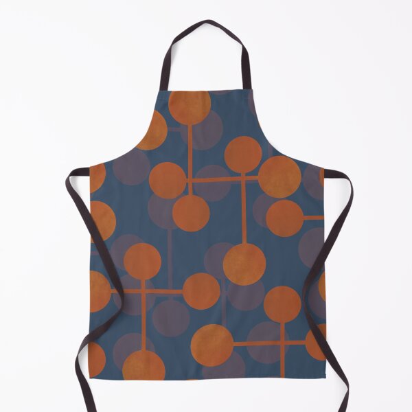 Item preview, Stylish blue and orange Mid-Century style dot pattern designed and sold by Pattern Girl.
