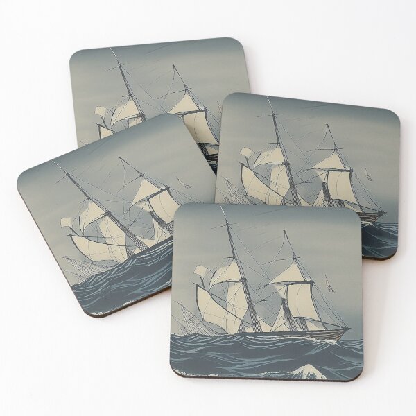 Item preview, Japan Classic - Sailship in Stormy Sea 2 designed and sold by ThajaFloecky.