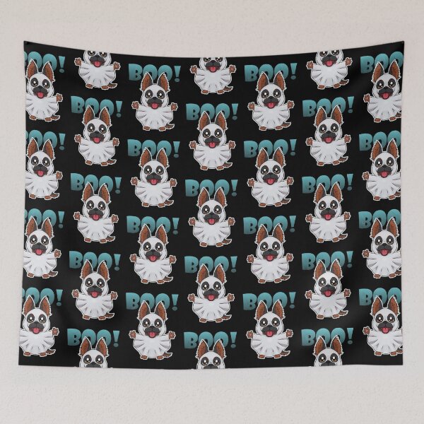 Item preview, Boo Ghost German Shepherd Puppy | Halloween Puppy | Red-Black designed and sold by Jovak.