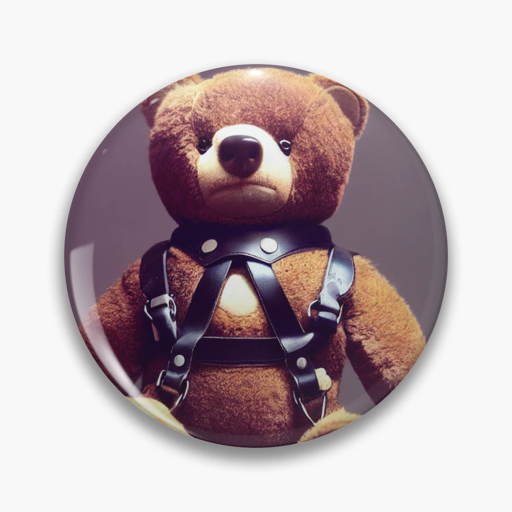 Teddy Bear Wearing a Leather Harness #1