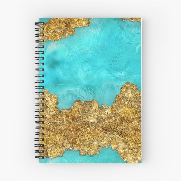 Item preview, Mixed Media Gold and Turquoise designed and sold by k9printart.