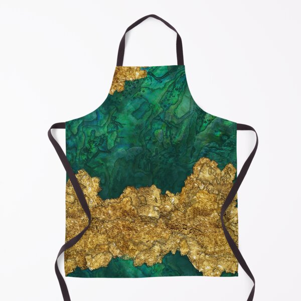 Item preview, Green and Gold Mixed media abstract designed and sold by k9printart.