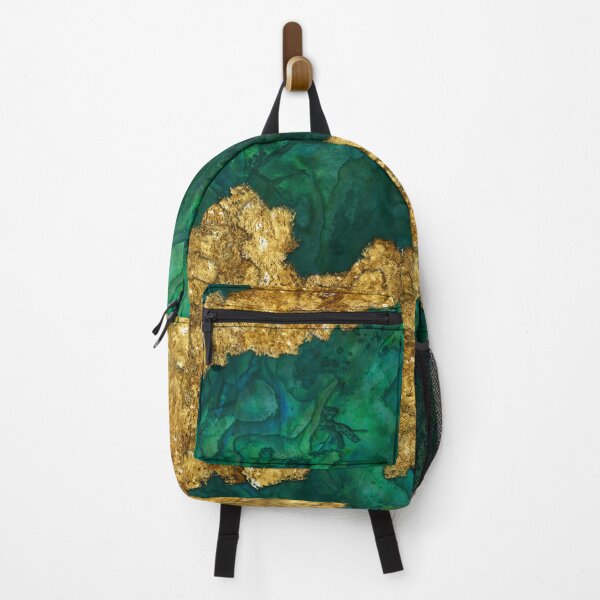 Item preview, Green and Gold Mixed media abstract designed and sold by k9printart.