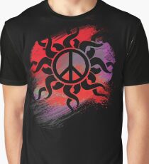 Cool Peace Sign with Paint Graphic T-Shirt