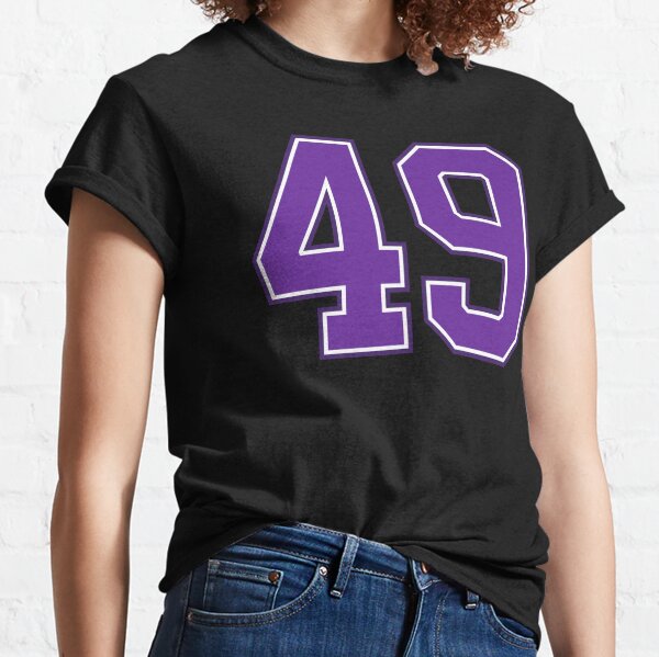 Number 49 lucky sports jersey forty nine Sticker for Sale by HeavyStyle