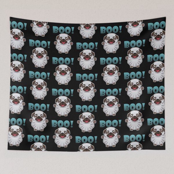 Item preview, Boo Ghost Pug Puppy | Halloween Puppy | Brown designed and sold by Jovak.