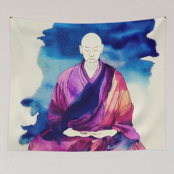 Item preview, Watercolor Monk 1 designed and sold by CEVmemories.