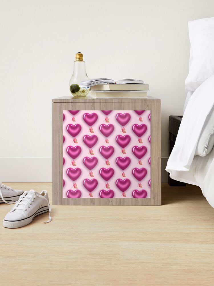 Strawberry Pink Heart Pattern Sticker for Sale by CyrelleLana