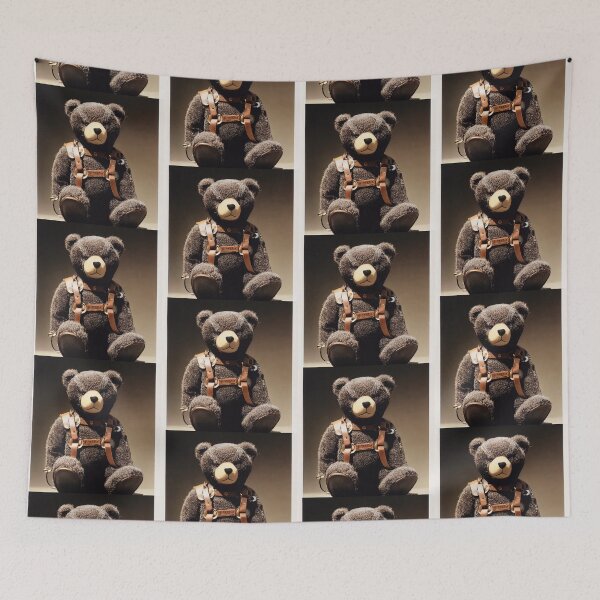 Item preview, Teddy Bear Wearing a Leather Harness #5 designed and sold by 30littlesteps.