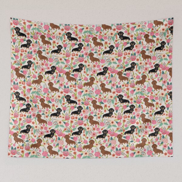 Item preview, Dachshund florals dog breed pet friendly pattern gifts designed and sold by PetFriendly.