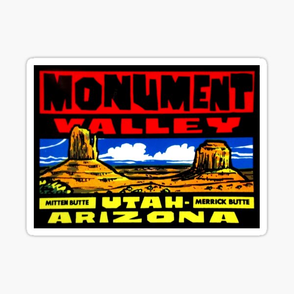 Item preview, Monument Valley Utah Arizona Vintage Travel Decal designed and sold by hilda74.