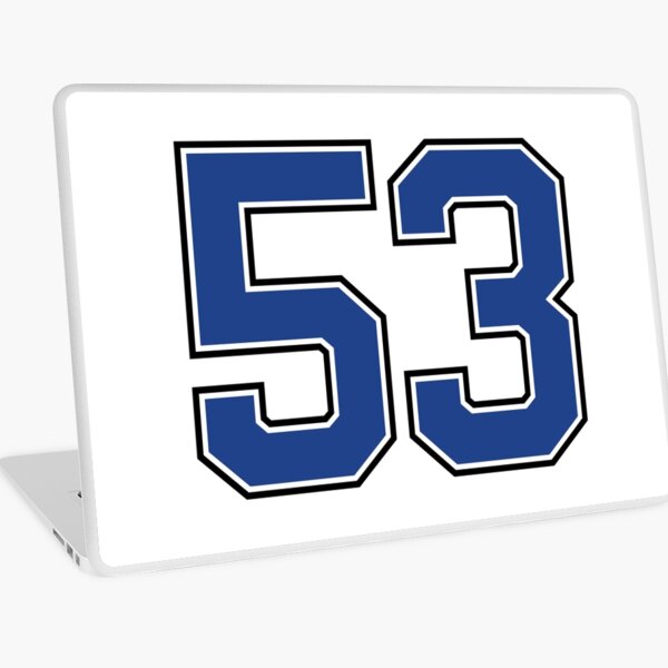 Vista previa del artículo con la obra «Número 53 camiseta deportiva de la suerte cincuenta y tres», diseñado y vendido por HeavyStyle.