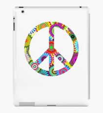 Peace Sign Cool Retro Flowers Design iPad Case/Skin