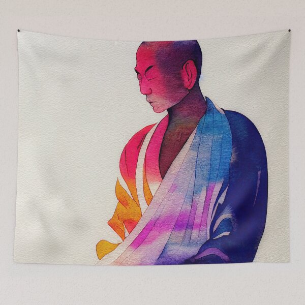Item preview, Watercolor Monk 3 designed and sold by CEVmemories.