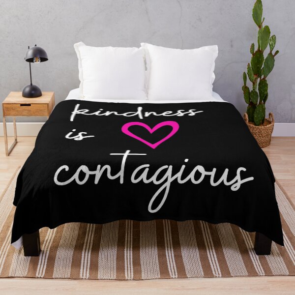 Item preview, Kindness Is Contagious. Pink Heart, White Text. designed and sold by JellyBeenzz.