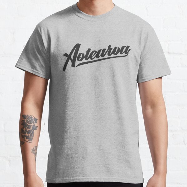 Aotearoa Athletic Text - BLK - New Zealand Classic T-Shirt