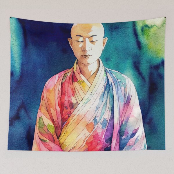 Item preview, Watercolor Monk 6 designed and sold by CEVmemories.