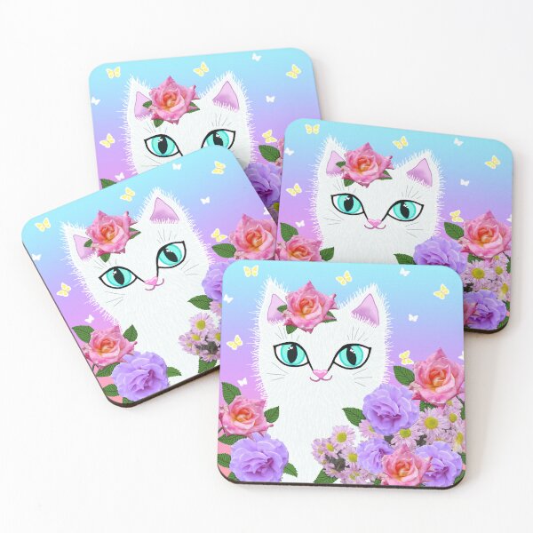 Item preview, Kitty in the Rose Garden designed and sold by Soozie Wray.