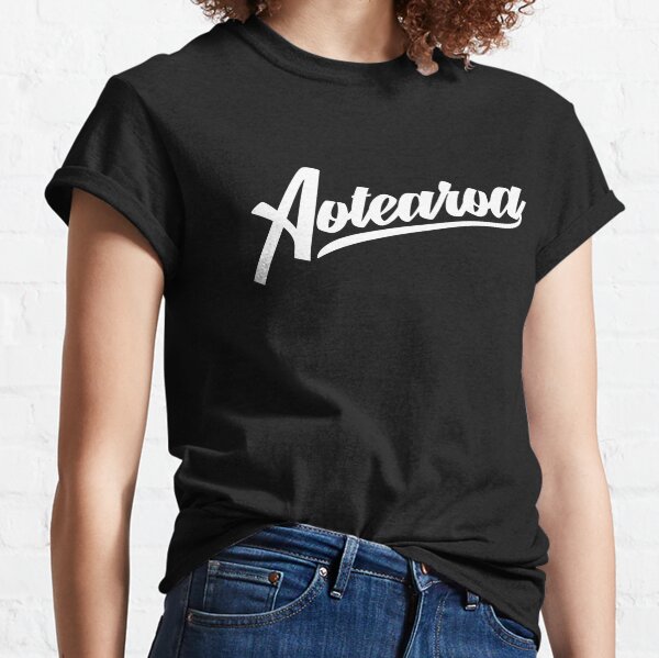 Aotearoa Athletic Text - WHT - New Zealand Classic T-Shirt