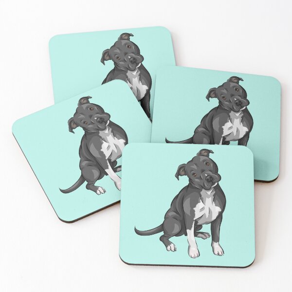 Item preview, Cute Pitbull | Black and White | Cute dog art designed and sold by shirinsart.