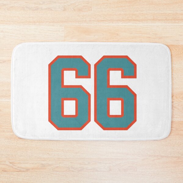 Item preview, 66 number, aqua orange lucky sports sixty six designed and sold by ArtIsParty.