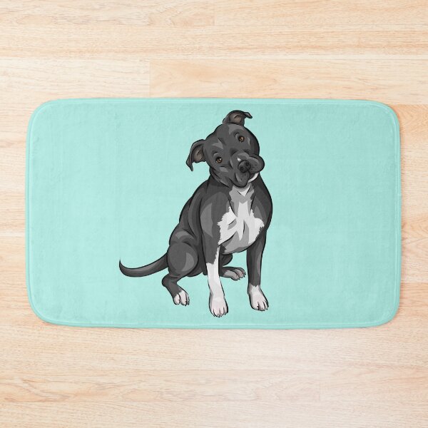 Item preview, Cute Pitbull | Black and White | Cute dog art designed and sold by shirinsart.
