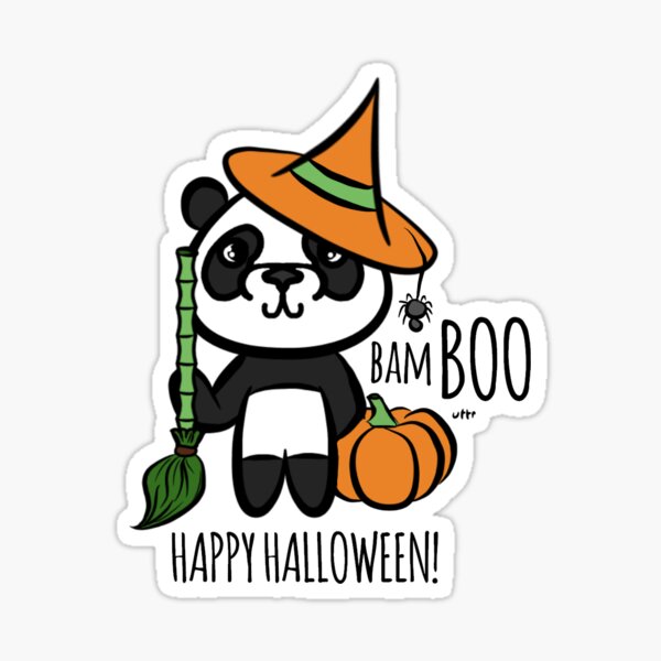 bamBOO - "Happy halloween!" panda Sticker