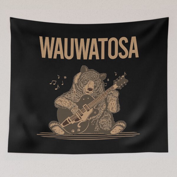 Item preview, Bear With Guitar Wauwatosa designed and sold by BloodMoneyTwit.