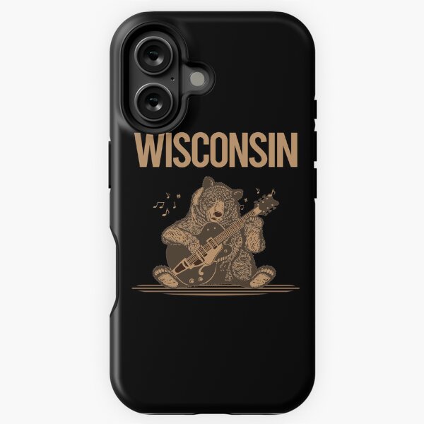Item preview, Bear With Guitar Wisconsin designed and sold by BloodMoneyTwit.
