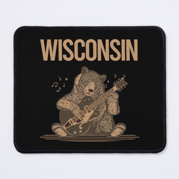 Item preview, Bear With Guitar Wisconsin designed and sold by BloodMoneyTwit.