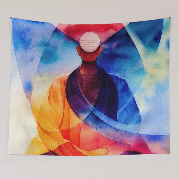 Item preview, Watercolor Monk 7 designed and sold by CEVmemories.