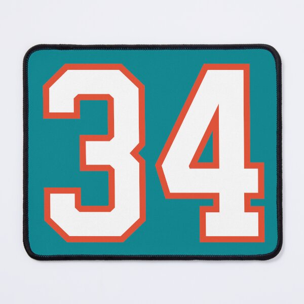 Item preview, Sports Number 34, white orange color lucky sport thirty four designed and sold by ArtIsParty.