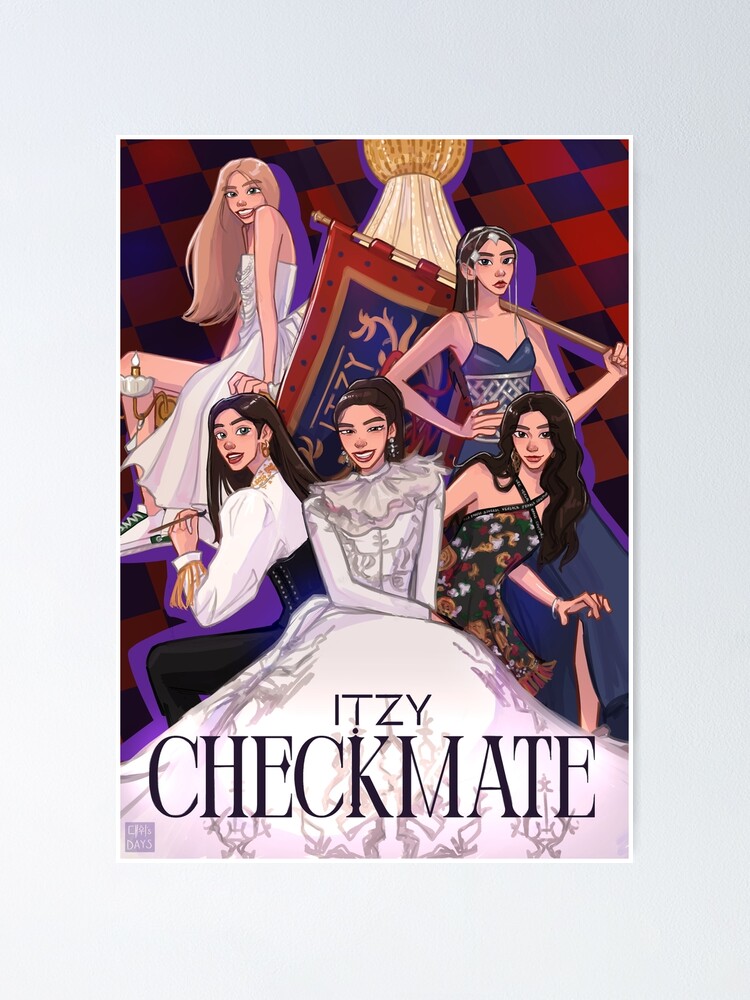 Yuna - Official Poster ITZY Mini Album Checkmate Kpop