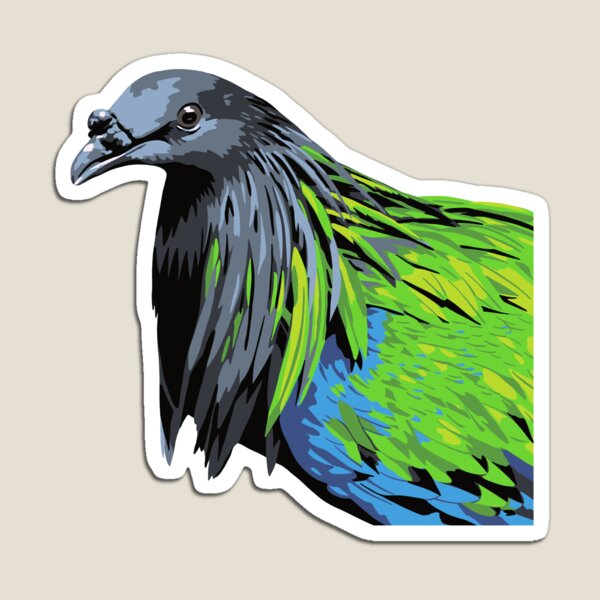 Item preview, Nicobar pigeon portrait designed and sold by GeoCreate.
