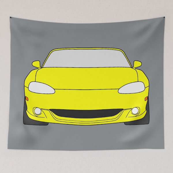 Aperçu de l'œuvre Mazda Miata MX5 MX-5 NB couleur jaune créée et vendue par EdimDesign.