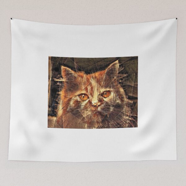 Artikelvorschau, Cute Persian cat in the cubist style with big triangular shapes entworfen und verkauft von NickoPrints.