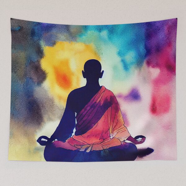 Item preview, Watercolor Monk 9 designed and sold by CEVmemories.