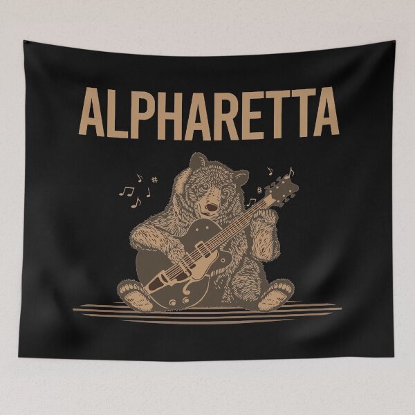 Aperçu de l'œuvre Ours avec guitare Alpharetta créée et vendue par BloodMoneyTwit.
