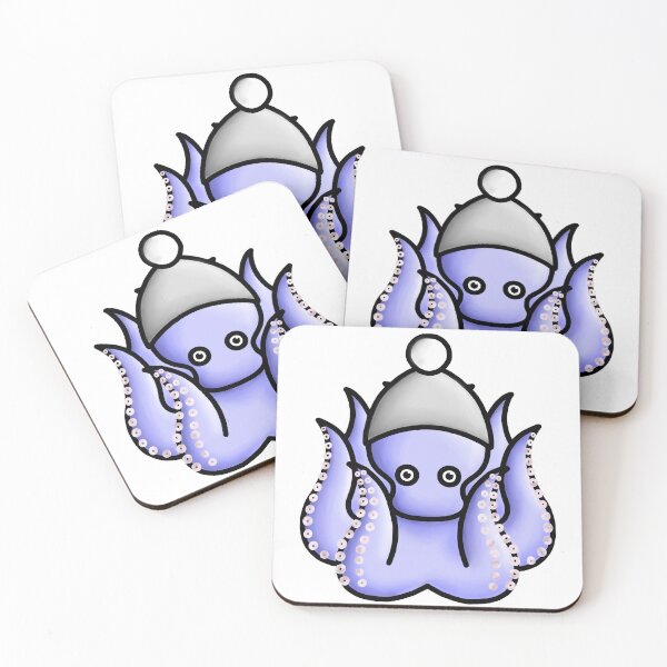 Item preview, Winter octopus with hat designed and sold by octo-PS.