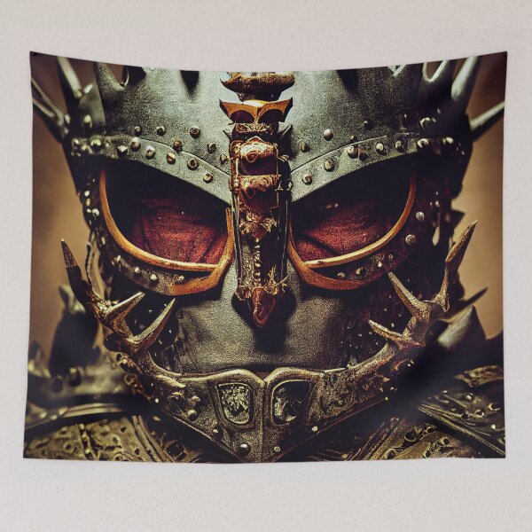 Item preview, Closeup portrait of a lich king in full armor designed and sold by RK - Shop.