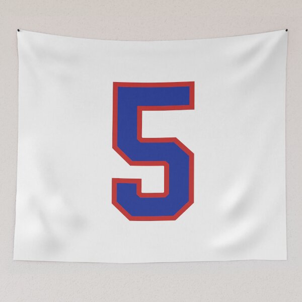 Item preview, Number 5 blue red sports jersey five designed and sold by LoveIsColorful.