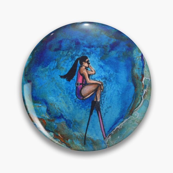 Item preview, Pretty freediving girl sleeping underwater inside coral reef designed and sold by BeefStroganof.