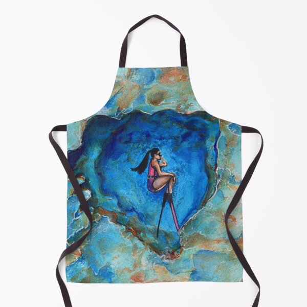 Item preview, Pretty freediving girl sleeping underwater inside coral reef designed and sold by BeefStroganof.