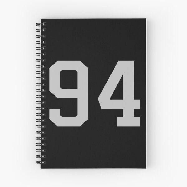 Item preview, Number 94, grey on black sports jersey number ninety four designed and sold by LoveIsColorful.