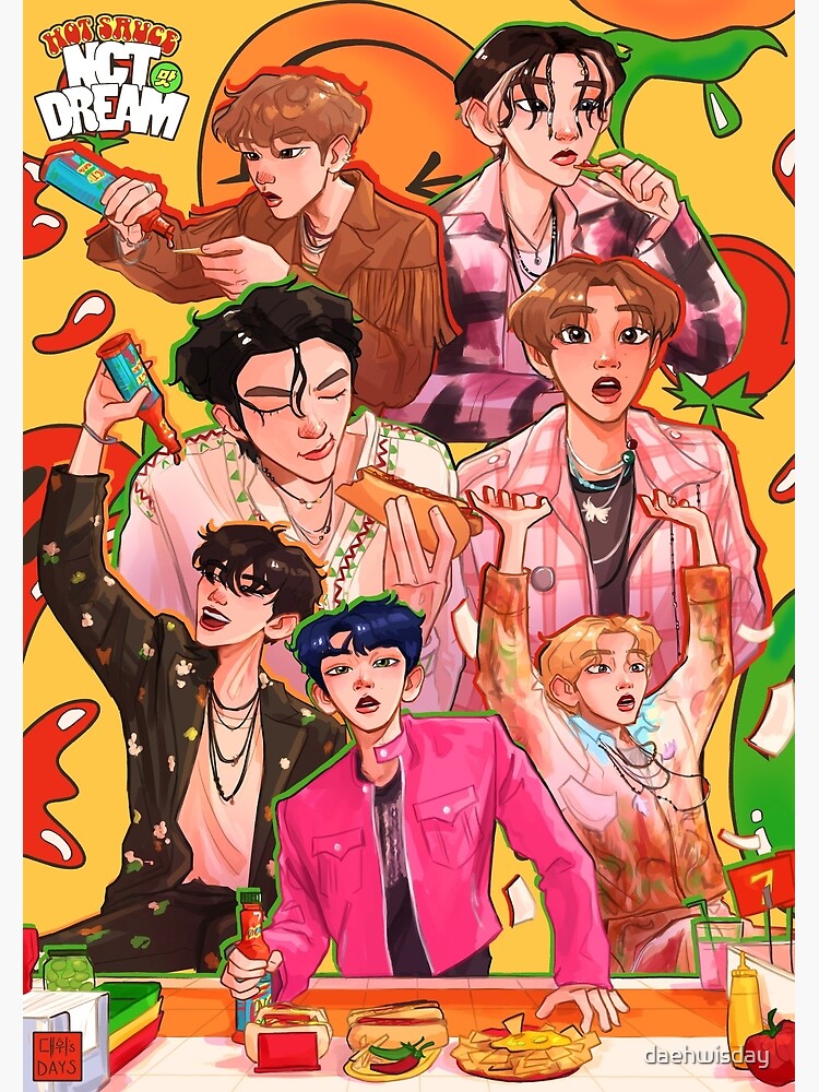 "NCT Dream Hot Sauce fanart" Poster for Sale by daehwisday Redbubble