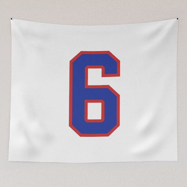 Item preview, Number 6 blue red sports jersey six designed and sold by LoveIsColorful.