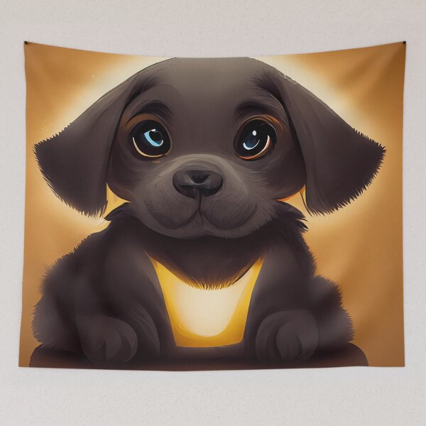 Item preview, Cute little dog with a glowing collar designed and sold by PM-Artistic.