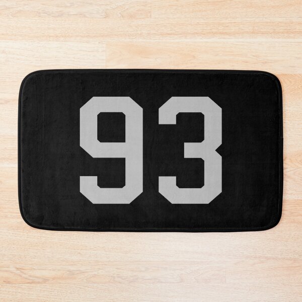 Item preview, Number 93, grey on black sports jersey number ninety three designed and sold by LoveIsColorful.