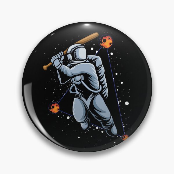 Item preview, Astronaut Cosmonaut Baseball Player Black Hole Space Lover Rocket Ship designed and sold by niftee.
